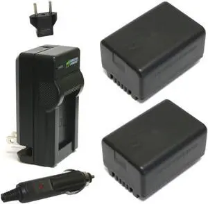 Wasabi Battery and Charger Kit for Panasonic VW-VBT190