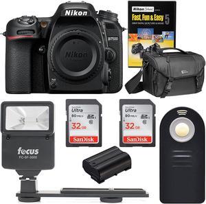 Nikon D7500 DSLR Camera Body with Nikon Bag and 64GB Accessory Bundle