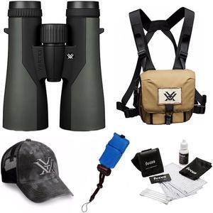 Vortex 10x50 Crossfire Binoculars +  Glasspak Harness Kit