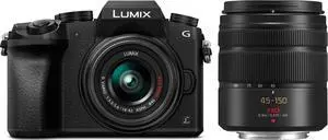 Panasonic Lumix DMC-G7 Compact System Camera Bundle w/ 14-42mm & 45-150mm Lenses