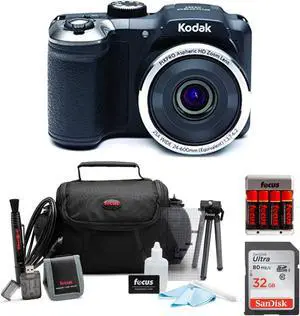KODAK PIXPRO AZ252 Astro Zoom Digital Camera (Black) Bundle