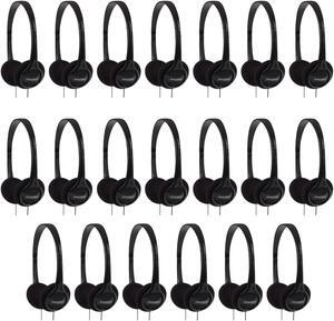 Koss KPH7 Lightweight Portable On-Ear Headphones (Black, 20 Pack)