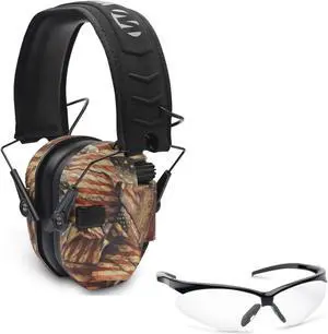 Walker’s Razor Slim Electronic Muff c) and Shooting Glasses Kit