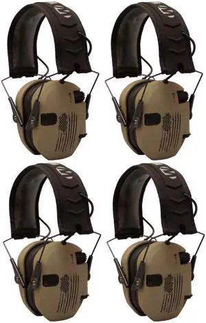 Walkers Razor Shooting Muffs (Distressed Flag) 4-Pack