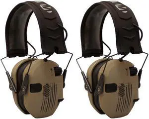 Walkers Razor Shooting Muffs (Distressed Flag) 2-Pack