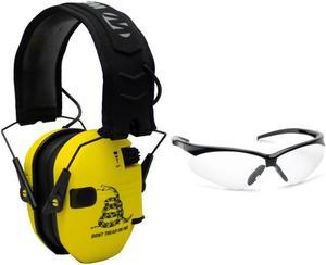 Walker’s Razor Shooting Muffs (DTOM Yellow) with Shooting Glasses Kit