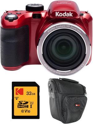 KODAK PIXPRO AZ421 Astro Zoom 16MP Digital Camera Red Bundle with Holster Bag