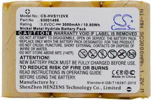 Vacuum Battery for Hoover 93001498 S1120 Hand Held Wet/Dry HandVac 3.6V 3000mAh