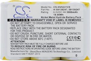 Vacuum Battery for Hoover 59139247 H-59139247 S2211 S2211-100 CS-HVS221VX 3000mA