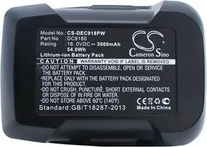Battery for Dewalt DCD925 DCD925B2 DCD925KA DCD925N DC9180 DC9180C DC9182 18V