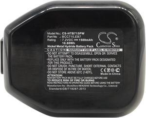 Battery for Hitachi DN10DSA NR90GC3 WH6DC BCC715 EB7 EB712S EB7G EB7S 7.2v 1.5Ah