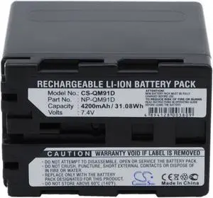 Battery for Sony CCD-TRV428 DCR-TRV15 DCR-TRV16 GV-D1000 DCR-PC8 NP-QM91D 4200mA