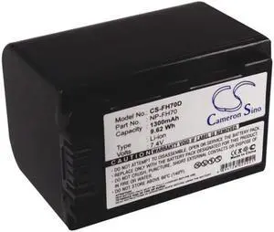 Battery for Sony HDR-SR5 HDR-TG1 HDR-UX5 HDR-UX7 NP-FH70 1300mAh Fully Decoded