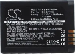 Battery for Samsung NX1ZZZBMBUS EV-NX1ZZZBZBUS NX1 ED-BP1900 CS-BP1900MC 1600mAh