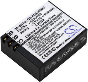 Battery for ACTIVEON CX Gold Cx HD CXHD ACA01RB Camera CS-ACX100MC 3.7v 600mAh
