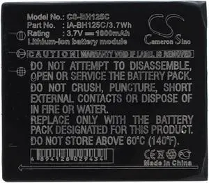 Battery for Samsung HMX-R10 HMXR10BN HMXR10BNXXA HMX-R10BP HMX-R10SP IA-BH125C