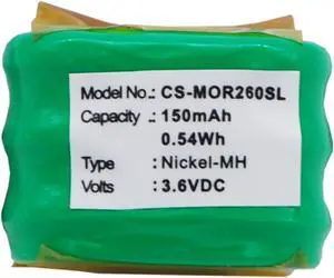 Battery for Motorola PMB3.6b R2600 R2660 R2670 CS-MOR260SL PLC 3.6v 150mAh Ni-MH