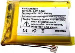 Battery for Palm Zire 31 71 72 Tungsten T1 T2 T3 HNN9008 - IA1TA16A0 1000 mAH