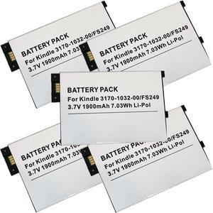 Battery 5-PACK for Amazon Kindle 3 Kindle3 Wifi eBook Reader Book S11GTSF01A-5x