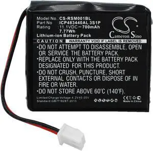 Battery for Ratiotec Soldi Smart Banknote Tester ICP483440AL 3S1P CS-RSM001BL