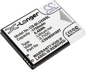 Battery for BLU D910A VIVO 4.3 C594604160T Mobile SmartPhone CS-BLU430SL 1750mAh