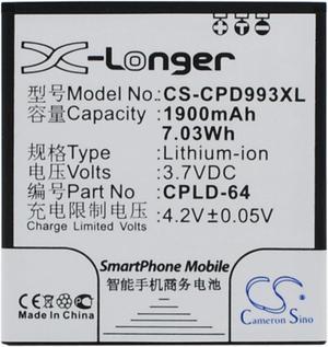Battery for Coolpad 9930 W702 CPLD-64 Mobile SmartPhone CS-CPD993XL 3.7v 1900mAh