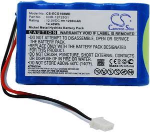 Battery for Kenz Cardico ECG-108 ECG-110 HHR-12F25G1 CS-ECG108MD 12.0v 1200mAh
