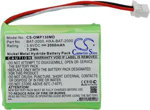 Battery for OMRON HBP-1300 BAT-2000 HXA-BAT-2000 CS-OMP130MD 3.6v 2000mAh 7.20Wh