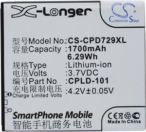 Battery for Coolpad 7290 CPLD-101 Mobile SmartPhone CS-CPD729XL 3.7v 1700mAh