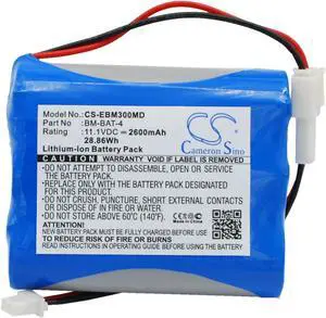 Battery for Bionet BM3 BM5 GIMA Plus BM-BAT-4 LS1865L220 3SIPMXZ CS-EBM300MD