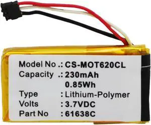 Battery for Motorola DECT 6.0 IT6 IT6-2 Motoactv 61638C SNN5904A CS-MOT620CL