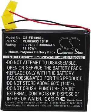 Battery for Fiio E18 PL805053 1S1P Portable USB DAC Amplifier CS-FE180SL 3000mAh