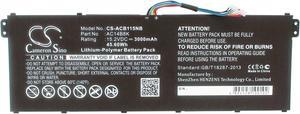 Battery for Acer Gateway AC14B18K AC14B18K AC14B8K AP14B8K MS2392 NE511 NE512