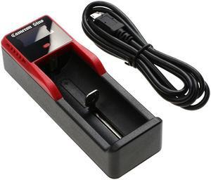 Battery Charger for 14500 14650 16340 16500 16650 17500 26650 AA AAA w/USB Cable
