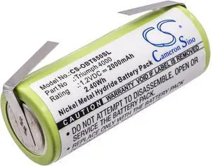 Battery for Oral-B Triumph 4000 3745 3761 3762 Toothbrush CS-OBT850SL 2000mAh