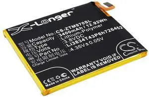 Battery for ZTE A450 Blade V2 Lite Q509T Dual SIM TD-LTE ZMAX Li3834T43P6h726452
