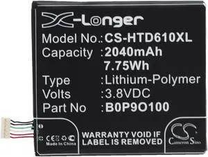Battery for HTC A3QHD D610 Desire 35H00222-00M 35H00222-01M B0P9O100 BOP90100