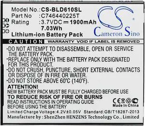 Battery for BLU D610 D610A D610i Studio 5.5 C746440225T SmartPhone CS-BLD610SL