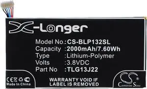 Battery for BLU L132L Life ONE X Wiko Darkfull TLG13J22 TLG13J24 CS-BLP132SL