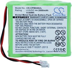 Battery for Universal AA x 4 CS-CPB046UL Cordless Phone 4.8v 2000mAh Ni-MH