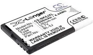 Battery for Nokia 5230 5800 C3 n900 Lumia 520 521 Asha 200 x6 530 BL-5J 1200mAh