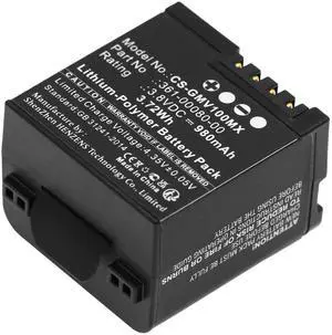 Battery for Garmin Virb X Compact VIRB XE 010-12256-01 361-00080-00 CS-GMV100MX