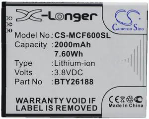 Battery for Mobistel Cynus F6 POSH E500A Titan HD BTY26188 B01-E500 CS-MCF600SL