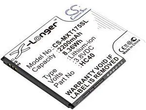 Battery for Motorola M2998 M2C63 Moto C IN XT1754 XT1755 XT1758 HC40 CS-MXT175SL