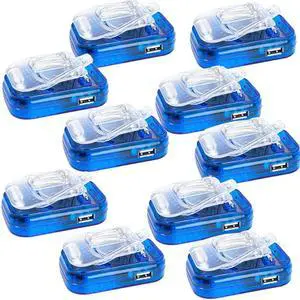 10 Pack Travel Universal Battery Charger for 2.8V~4.2V w/ USB Port 200~3000mAh