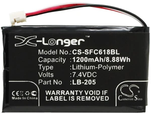 Battery for Safescan 6185 131-0477 LB-205 Payment Terminal CS-SFC618BL 1200mAh Battery for Safescan 6185 131-0477 LB-205 Payment Terminal CS-SFC618BL 1200mAh