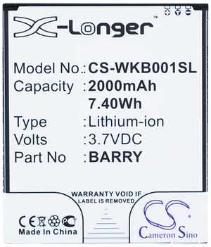 Battery for Wiko Barry Dual SIM BARRY Mobile SmartPhone CS-WKB001SL X-Longer Battery for Wiko Barry Dual SIM BARRY Mobile SmartPhone CS-WKB001SL X-Longer