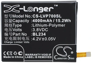 Battery for Lenovo A5000 DUAL P70t VIBE P1m BL234 CS-LVP700SL 3.8v X-Longer Battery for Lenovo A5000 DUAL P70t VIBE P1m BL234 CS-LVP700SL 3.8v X-Longer