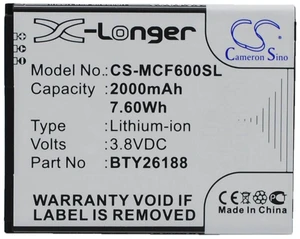 Battery for Mobistel Cynus F6 POSH E500A Titan HD BTY26188 B01-E500 CS-MCF600SL Battery for Mobistel Cynus F6 POSH E500A Titan HD BTY26188 B01-E500 CS-MCF600SL