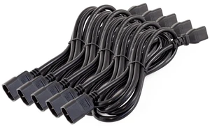 5-pack Power Extension cable 6ft Black C13 Female C14 Male 16AWG 10A 110V-250V 5-pack Power Extension cable 6ft Black C13 Female C14 Male 16AWG 10A 110V-250V